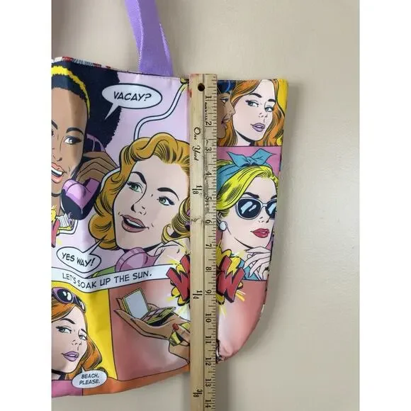 Estee Lauder "Let's Soak Up The Sun" Print Makeup Tote Bag with Strap - Picture 6 of 9